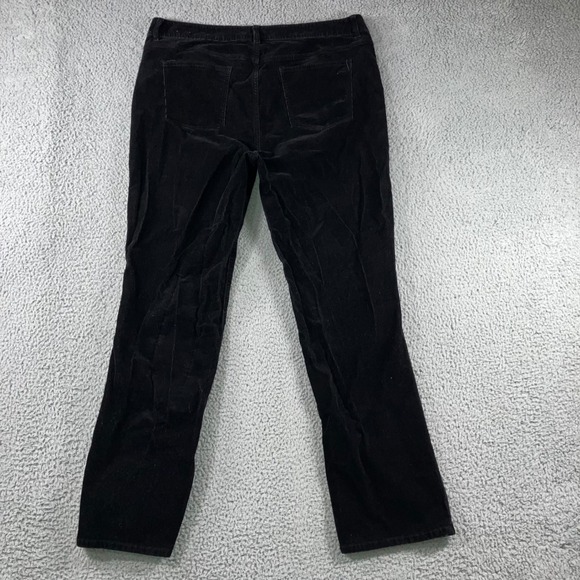 Talbots Heritage Corduroy‎ Pants Women 18 High Rise Bootcut Black Minimalist - Picture 2 of 11